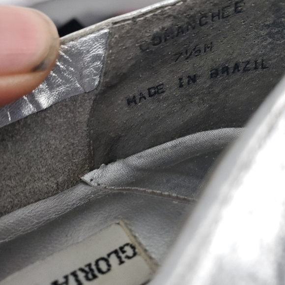Gloria Vanderbilt Comanchee Loafers Flats Women 7.5 Shoes Silver - Picture 3 of 10